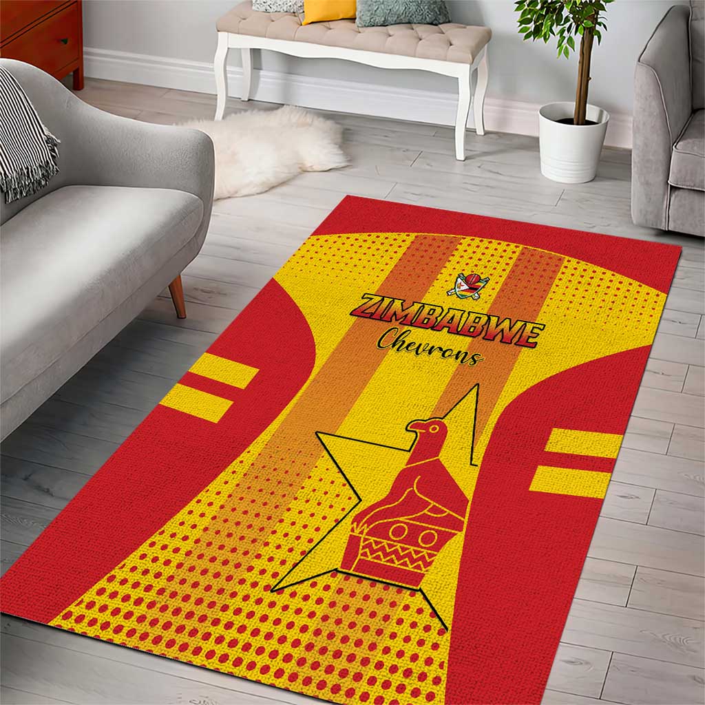 Zimbabwe Cricket Area Rug Go Champions LT15
