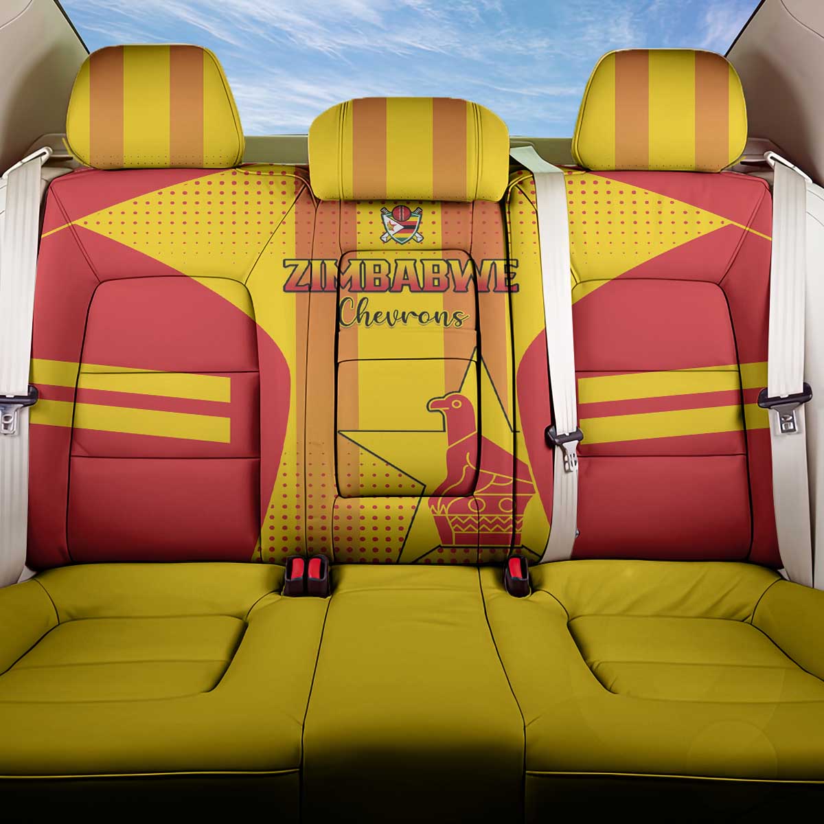 Zimbabwe Cricket Back Car Seat Cover Go Champions LT15