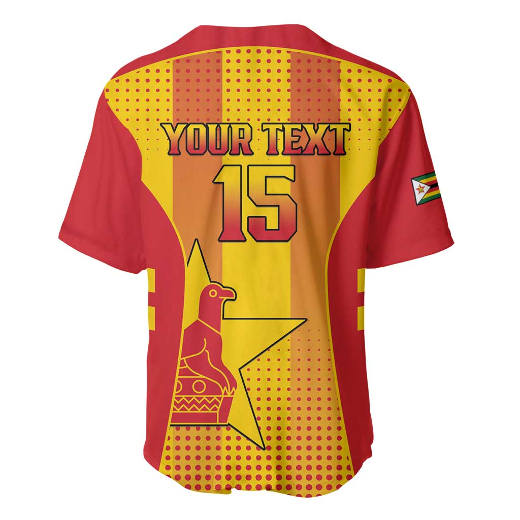Custom Zimbabwe Cricket Baseball Jersey Go Champions - Wonder Print Shop