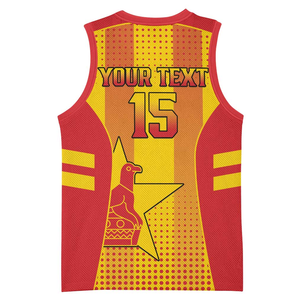Custom Zimbabwe Cricket Basketball Jersey Go Champions - Wonder Print Shop