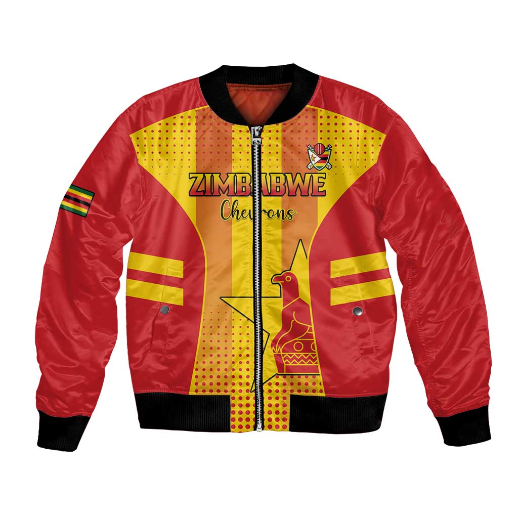 Custom Zimbabwe Cricket Bomber Jacket Go Champions - Wonder Print Shop