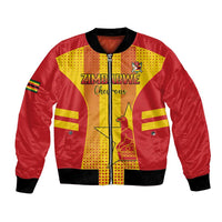 Custom Zimbabwe Cricket Bomber Jacket Go Champions - Wonder Print Shop