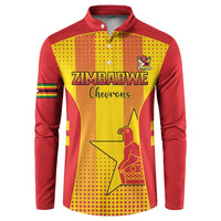 Custom Zimbabwe Cricket Button Sweatshirt Go Champions - Wonder Print Shop