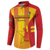 Custom Zimbabwe Cricket Button Sweatshirt Go Champions - Wonder Print Shop