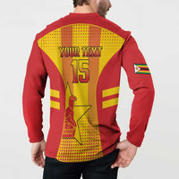 Custom Zimbabwe Cricket Button Sweatshirt Go Champions - Wonder Print Shop