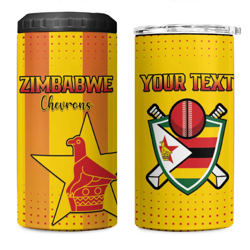 Custom Zimbabwe Cricket 4 in 1 Can Cooler Tumbler Go Champions - Wonder Print Shop