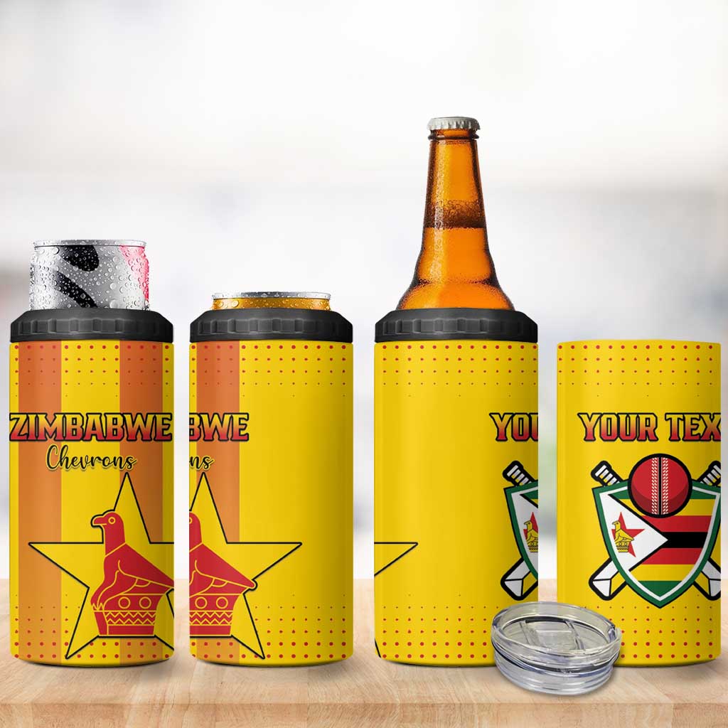 Custom Zimbabwe Cricket 4 in 1 Can Cooler Tumbler Go Champions - Wonder Print Shop