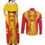 Custom Zimbabwe Cricket Couples Matching Off Shoulder Maxi Dress and Long Sleeve Button Shirt Go Champions - Wonder Print Shop