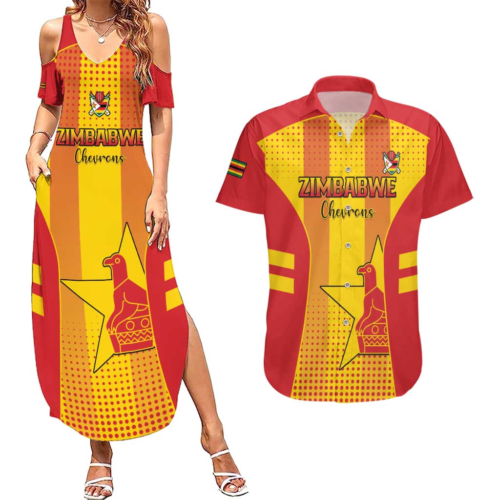Custom Zimbabwe Cricket Couples Matching Summer Maxi Dress and Hawaiian Shirt Go Champions - Wonder Print Shop