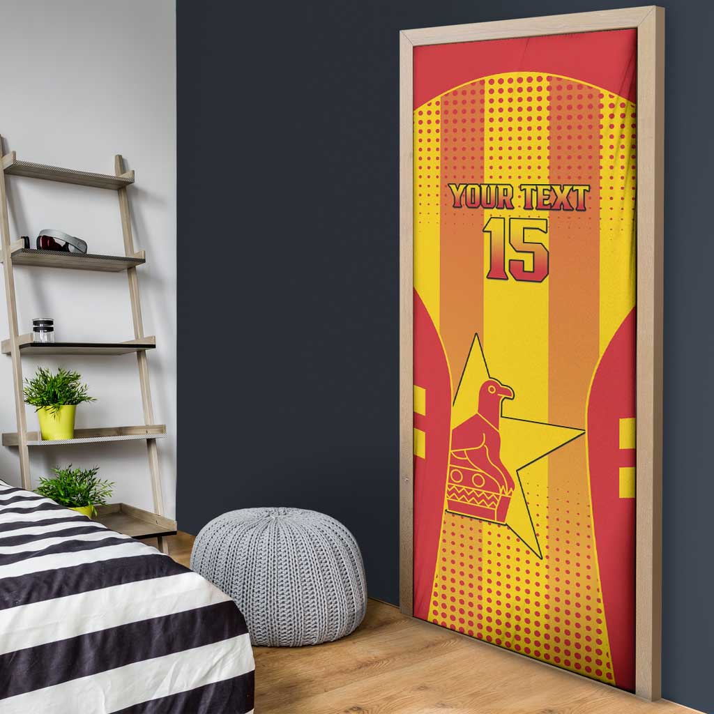 Custom Zimbabwe Cricket Door Cover Go Champions - Wonder Print Shop