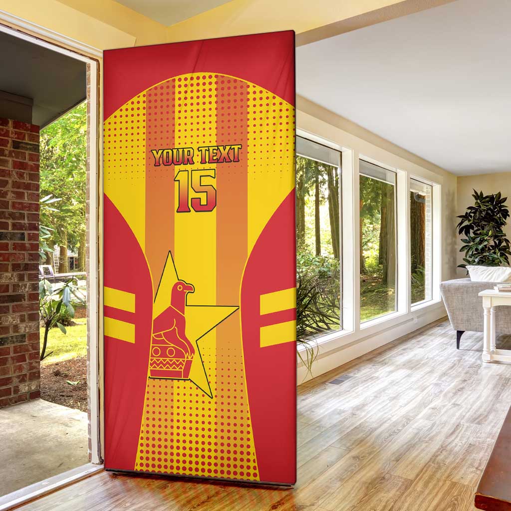Custom Zimbabwe Cricket Door Cover Go Champions - Wonder Print Shop