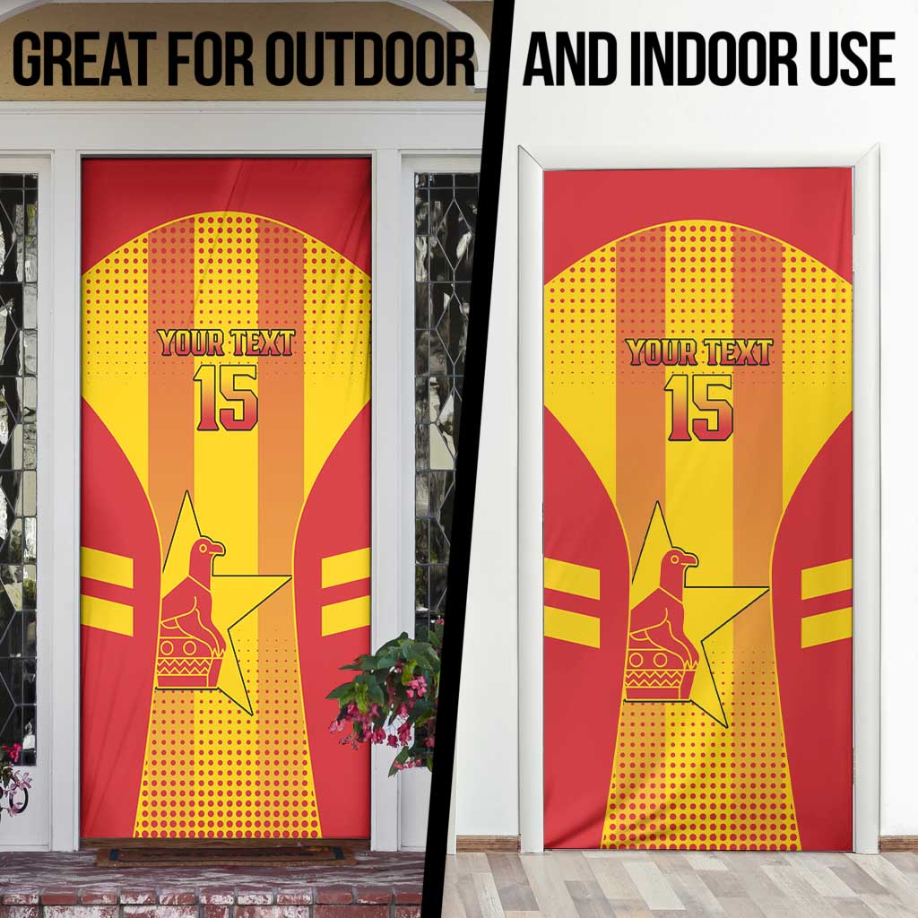 Custom Zimbabwe Cricket Door Cover Go Champions - Wonder Print Shop