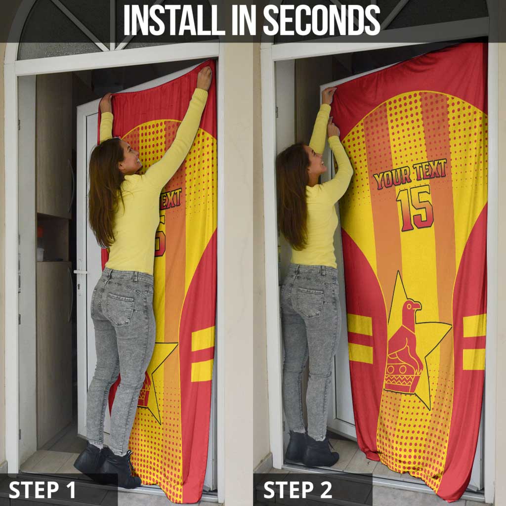 Custom Zimbabwe Cricket Door Cover Go Champions - Wonder Print Shop