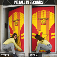 Custom Zimbabwe Cricket Door Cover Go Champions - Wonder Print Shop