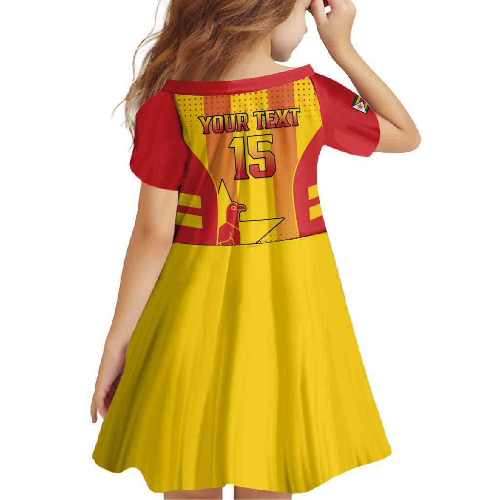 Custom Zimbabwe Cricket Family Matching Long Sleeve Bodycon Dress and Hawaiian Shirt Go Champions - Wonder Print Shop