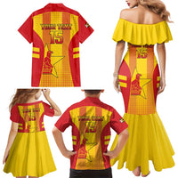Custom Zimbabwe Cricket Family Matching Mermaid Dress and Hawaiian Shirt Go Champions - Wonder Print Shop