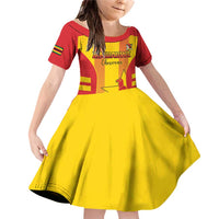 Custom Zimbabwe Cricket Family Matching Off Shoulder Short Dress and Hawaiian Shirt Go Champions - Wonder Print Shop