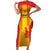 Custom Zimbabwe Cricket Family Matching Short Sleeve Bodycon Dress and Hawaiian Shirt Go Champions - Wonder Print Shop