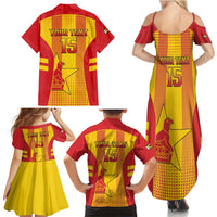 Custom Zimbabwe Cricket Family Matching Summer Maxi Dress and Hawaiian Shirt Go Champions - Wonder Print Shop