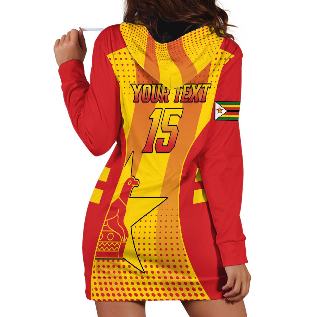 Custom Zimbabwe Cricket Hoodie Dress Go Champions - Wonder Print Shop