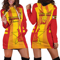Custom Zimbabwe Cricket Hoodie Dress Go Champions - Wonder Print Shop