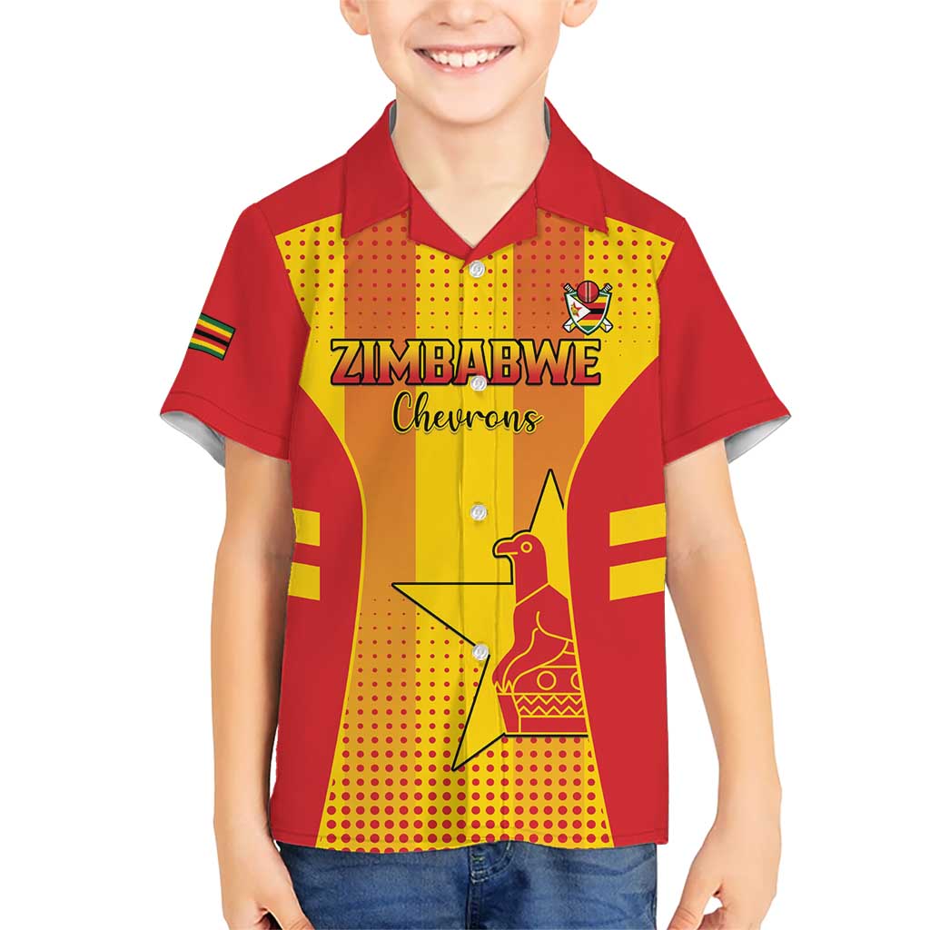 Custom Zimbabwe Cricket Kid Hawaiian Shirt Go Champions - Wonder Print Shop