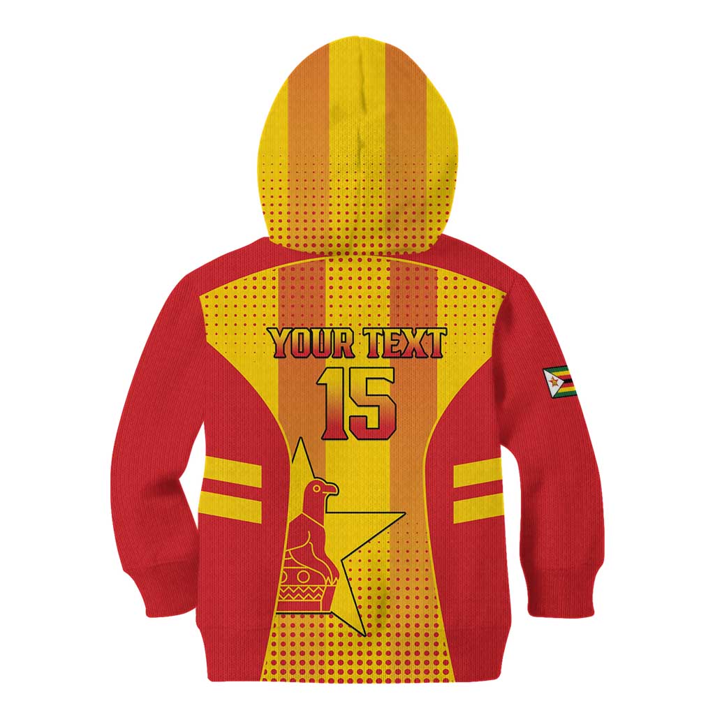 Custom Zimbabwe Cricket Kid Hoodie Go Champions - Wonder Print Shop