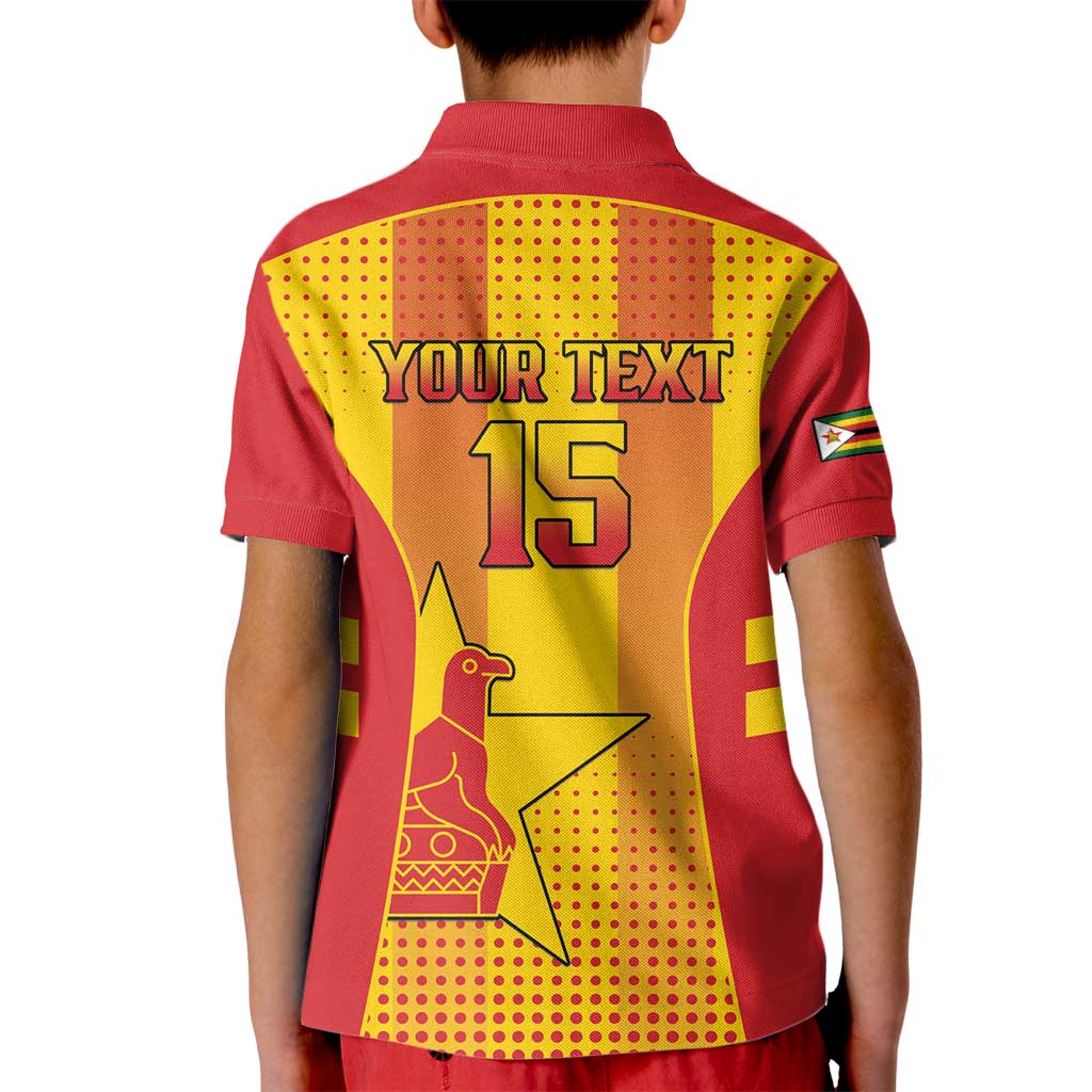 Custom Zimbabwe Cricket Kid Polo Shirt Go Champions - Wonder Print Shop