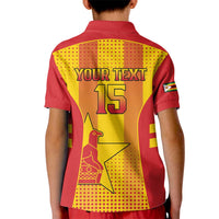 Custom Zimbabwe Cricket Kid Polo Shirt Go Champions - Wonder Print Shop
