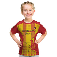 Custom Zimbabwe Cricket Kid T Shirt Go Champions - Wonder Print Shop