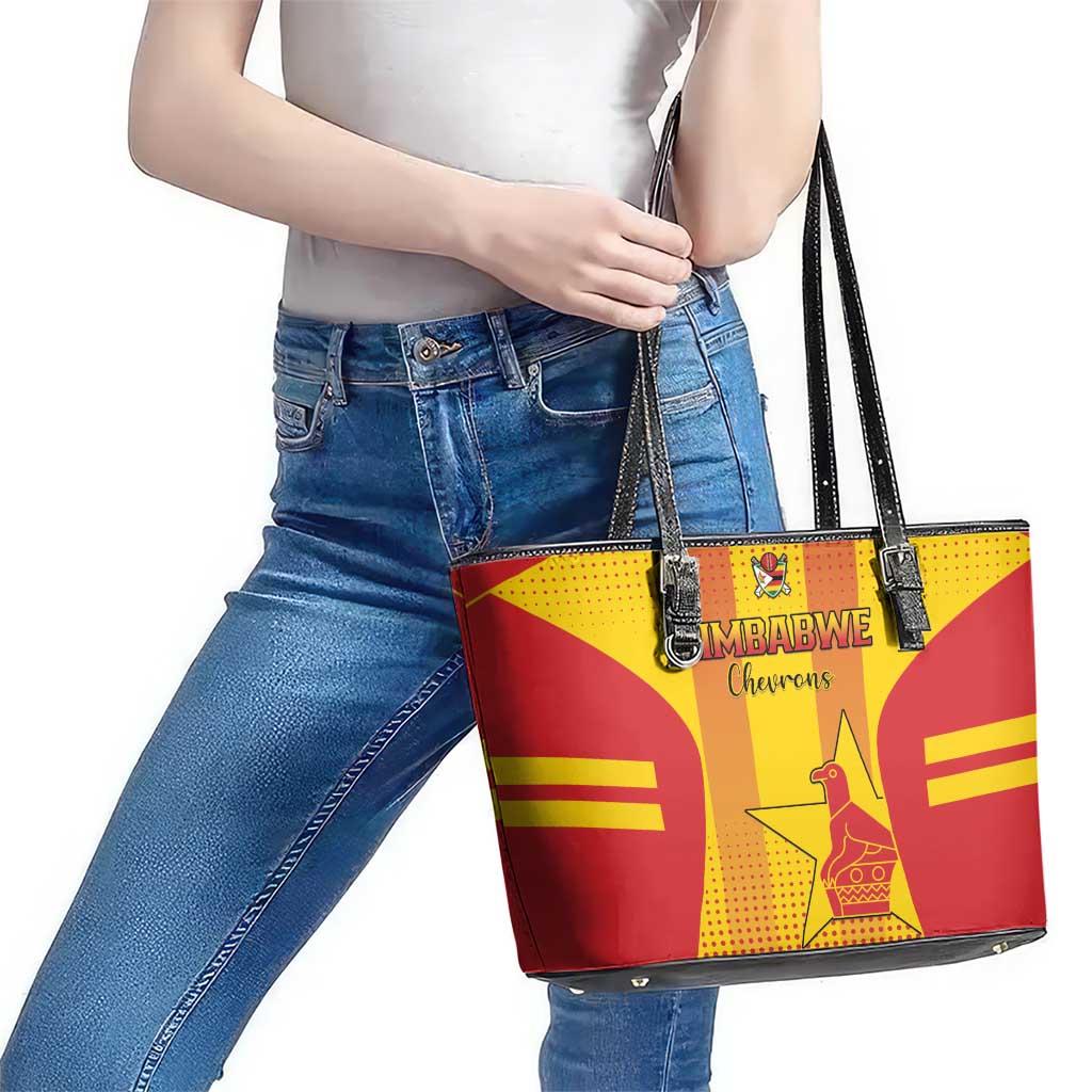 Zimbabwe Cricket Leather Tote Bag Go Champions LT15
