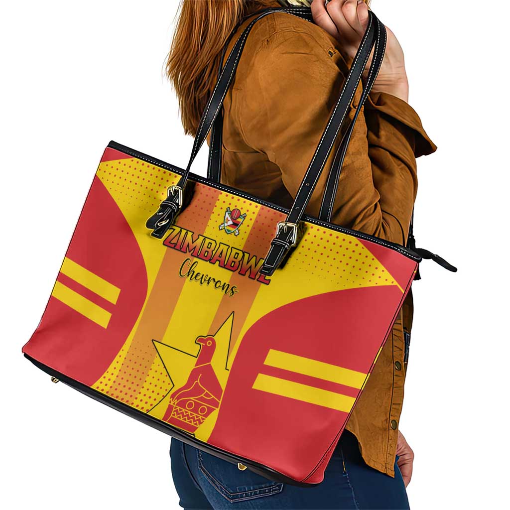 Zimbabwe Cricket Leather Tote Bag Go Champions LT15
