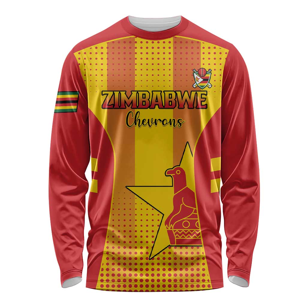 Custom Zimbabwe Cricket Long Sleeve Shirt Go Champions - Wonder Print Shop