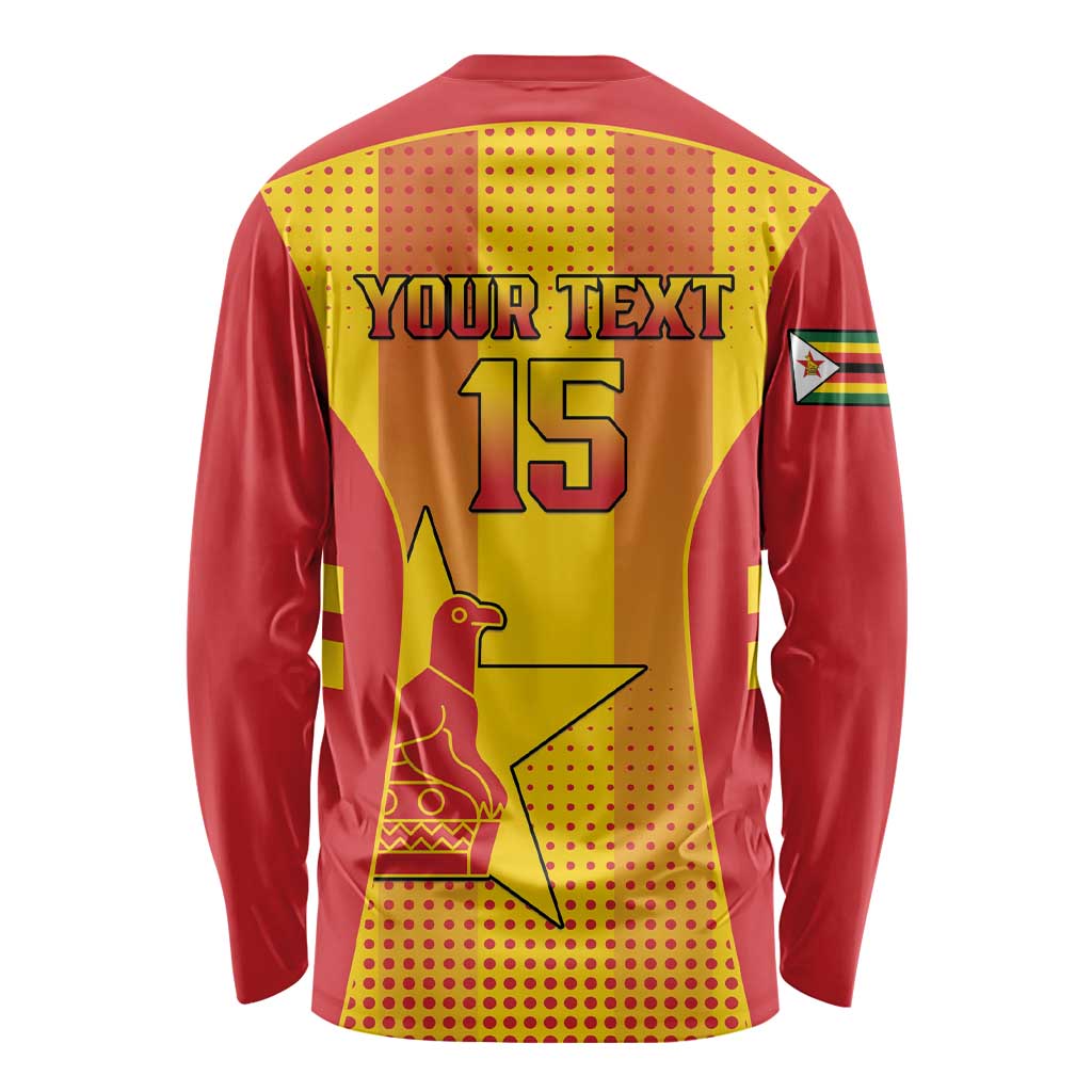 Custom Zimbabwe Cricket Long Sleeve Shirt Go Champions - Wonder Print Shop