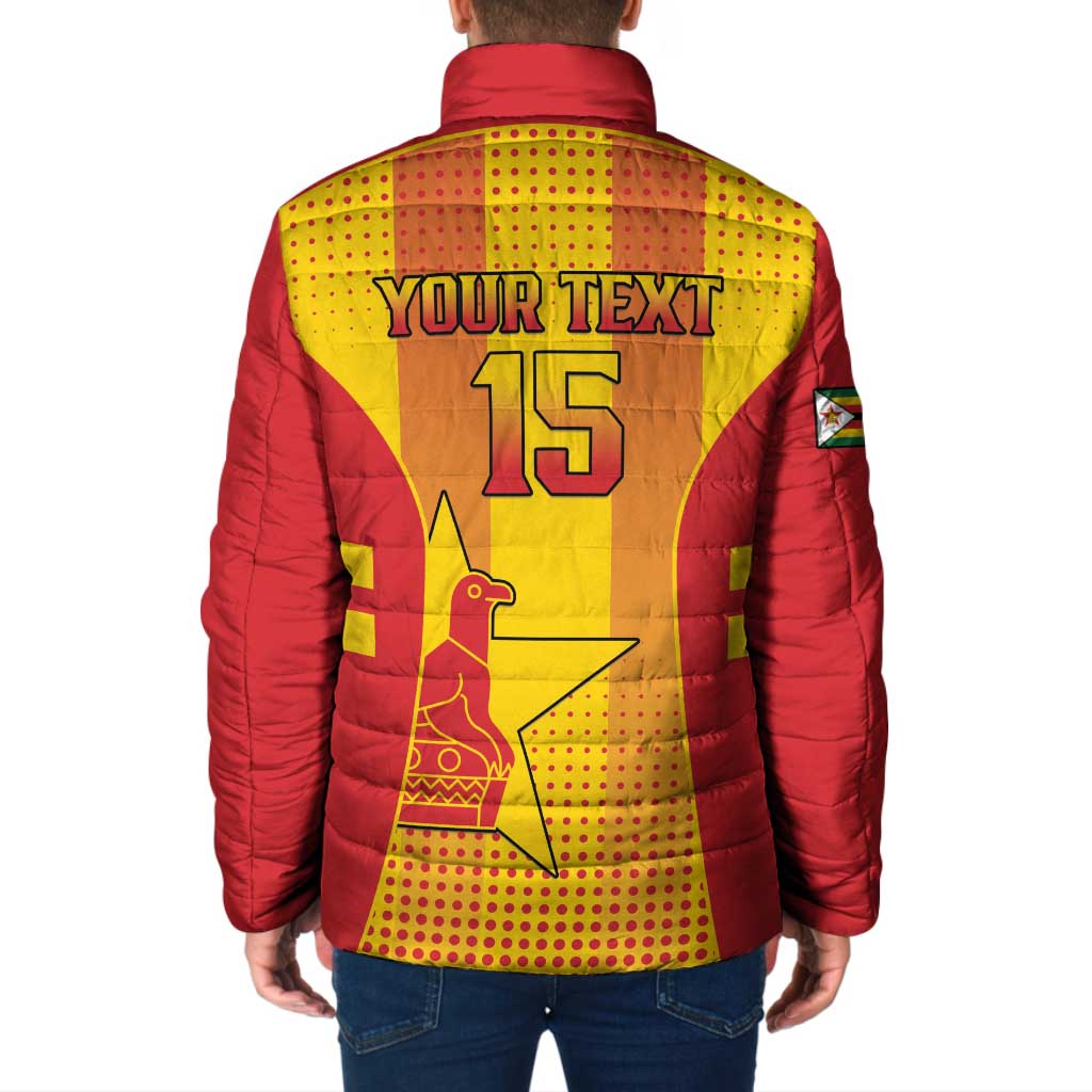 Custom Zimbabwe Cricket Padded Jacket Go Champions - Wonder Print Shop