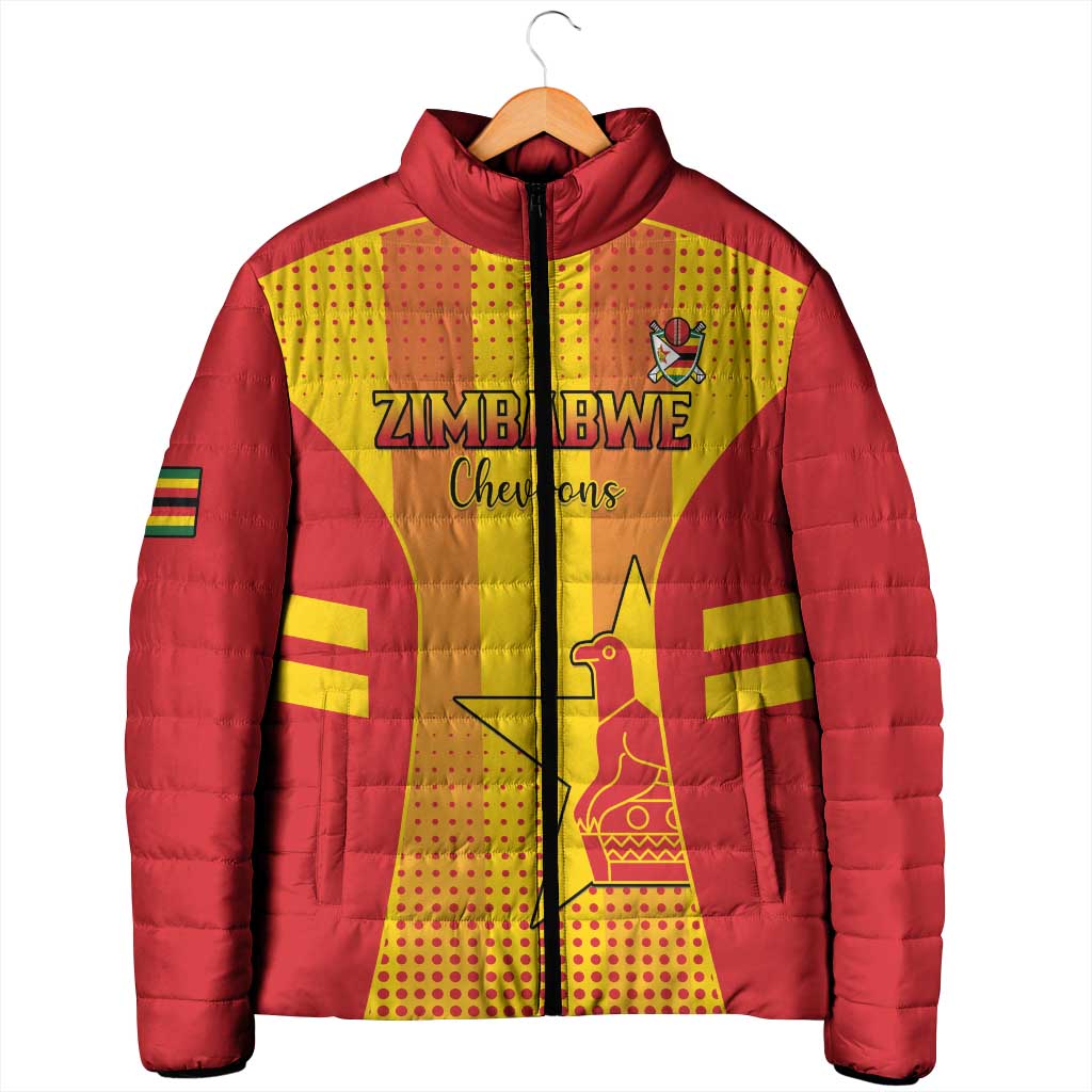 Custom Zimbabwe Cricket Padded Jacket Go Champions - Wonder Print Shop