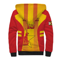 Custom Zimbabwe Cricket Sherpa Hoodie Go Champions - Wonder Print Shop