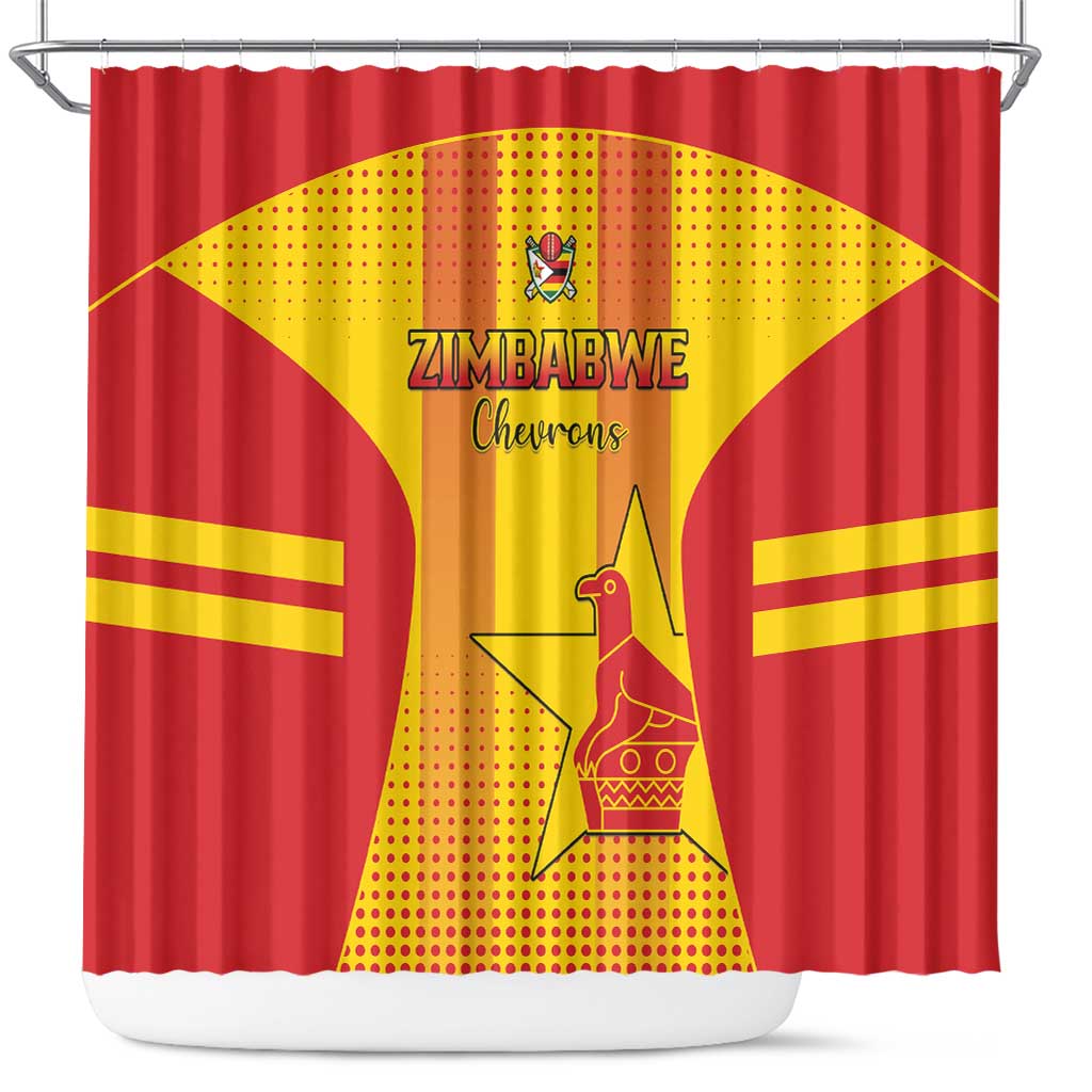 Zimbabwe Cricket Shower Curtain Go Champions LT15