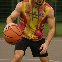 Custom Zimbabwe Cricket Sleeveless Hoodie Go Champions - Wonder Print Shop