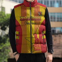 Custom Zimbabwe Cricket Sleeveless Puffer Jacket Go Champions - Wonder Print Shop
