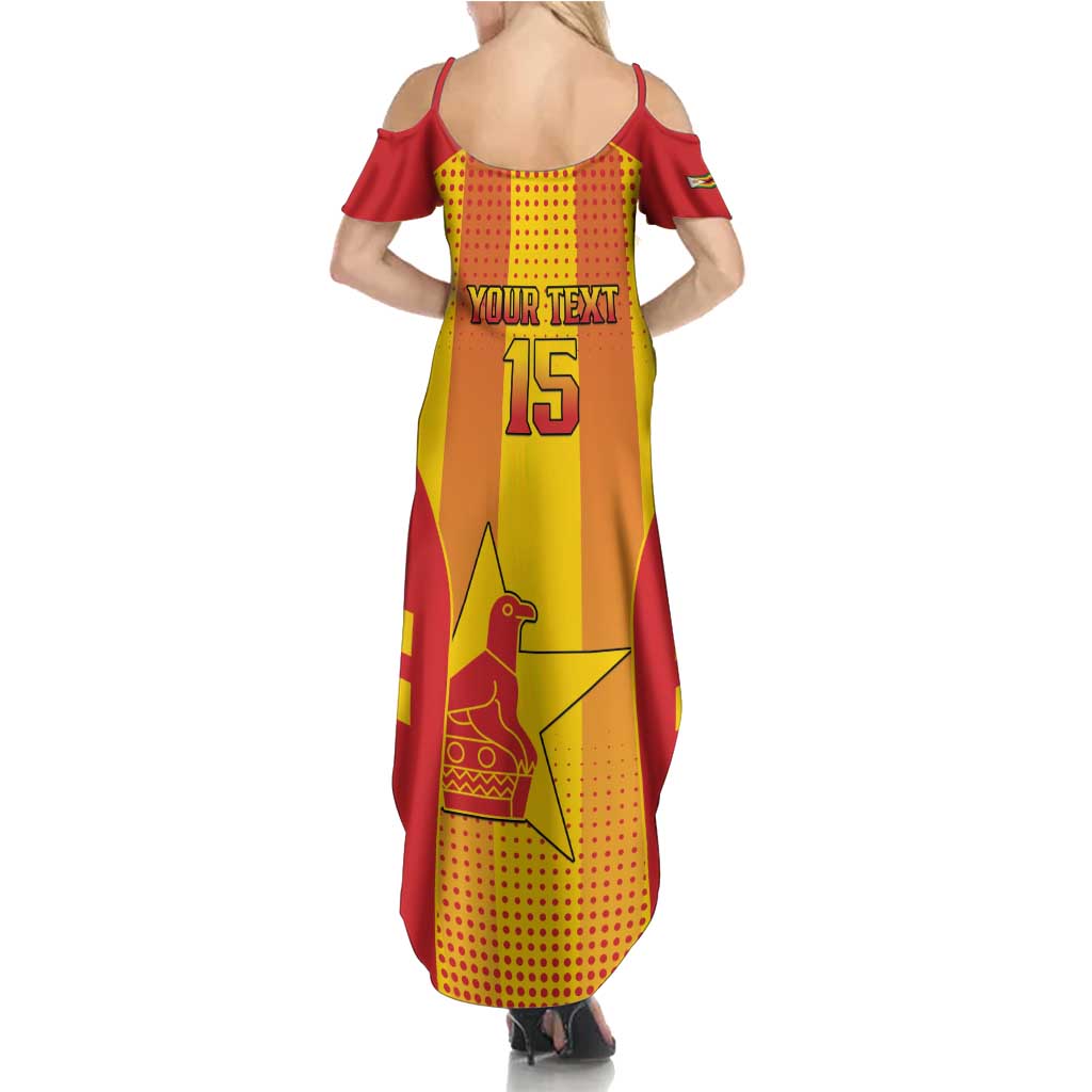 Custom Zimbabwe Cricket Summer Maxi Dress Go Champions - Wonder Print Shop