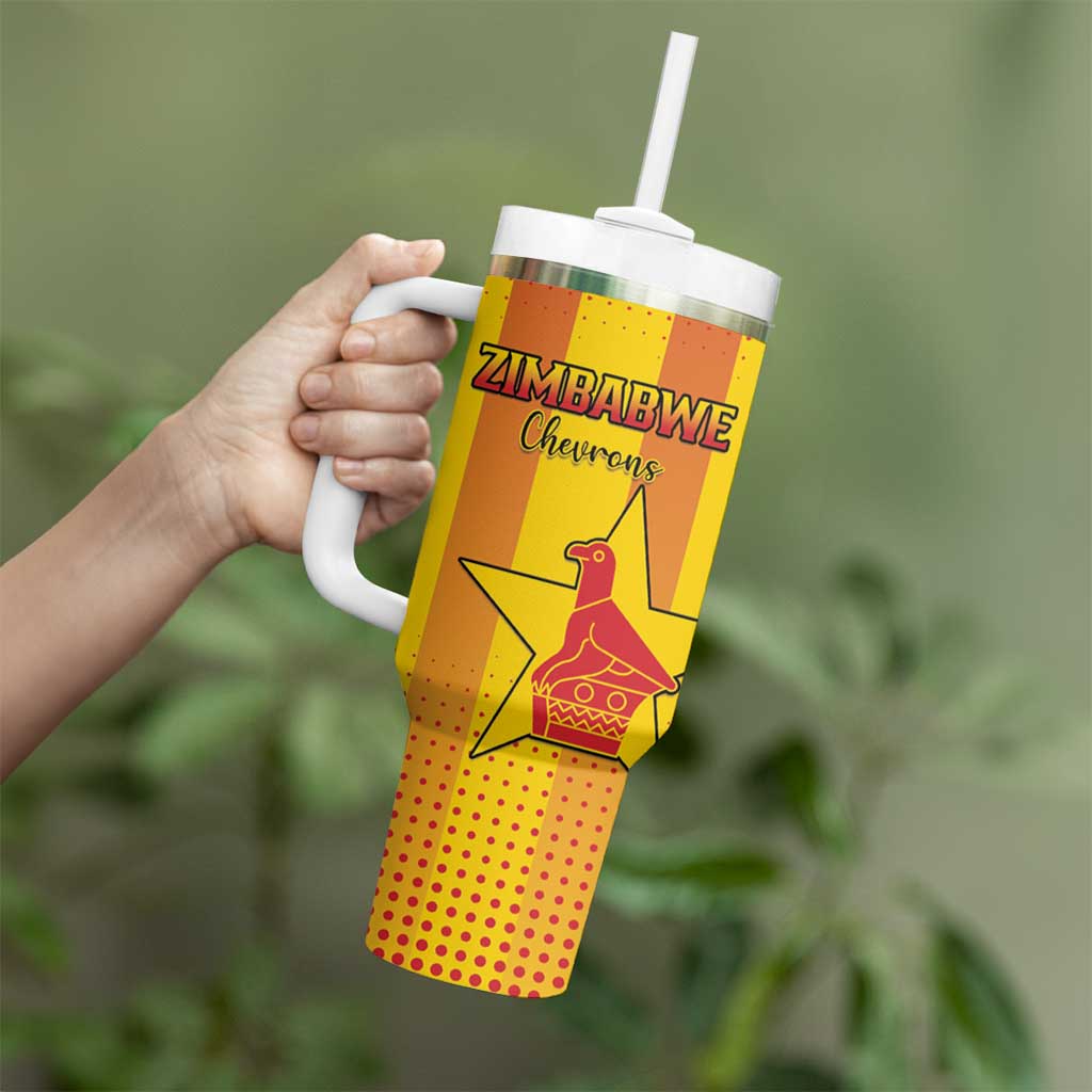 Custom Zimbabwe Cricket Tumbler With Handle Go Champions - Wonder Print Shop