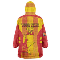 Custom Zimbabwe Cricket Wearable Blanket Hoodie Go Champions - Wonder Print Shop