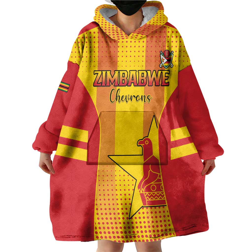 Custom Zimbabwe Cricket Wearable Blanket Hoodie Go Champions - Wonder Print Shop