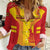 Custom Zimbabwe Cricket Women Casual Shirt Go Champions - Wonder Print Shop