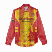 Custom Zimbabwe Cricket Women Casual Shirt Go Champions - Wonder Print Shop