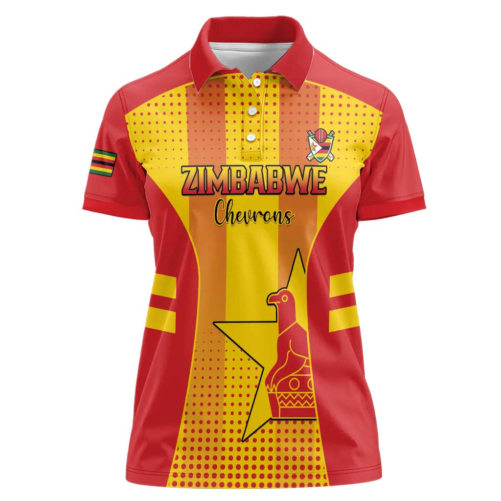Custom Zimbabwe Cricket Women Polo Shirt Go Champions - Wonder Print Shop