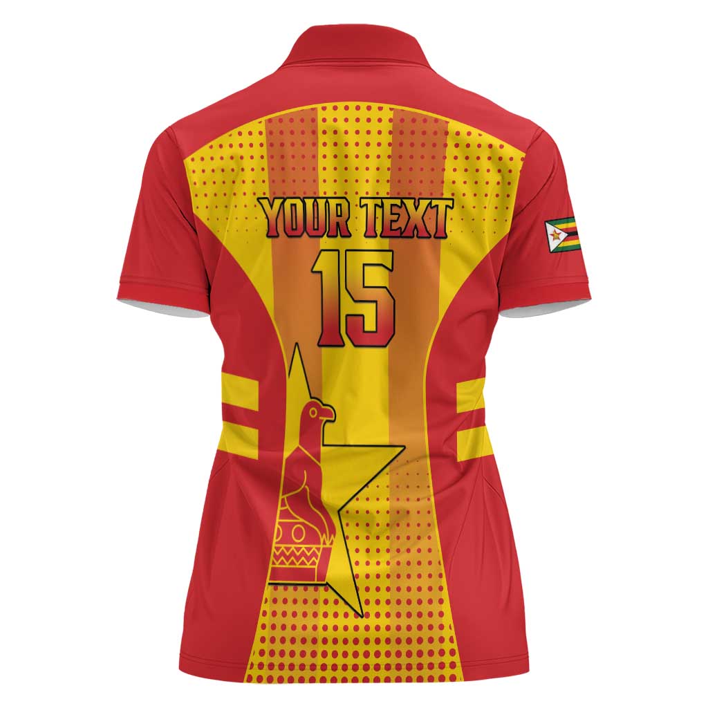 Custom Zimbabwe Cricket Women Polo Shirt Go Champions - Wonder Print Shop