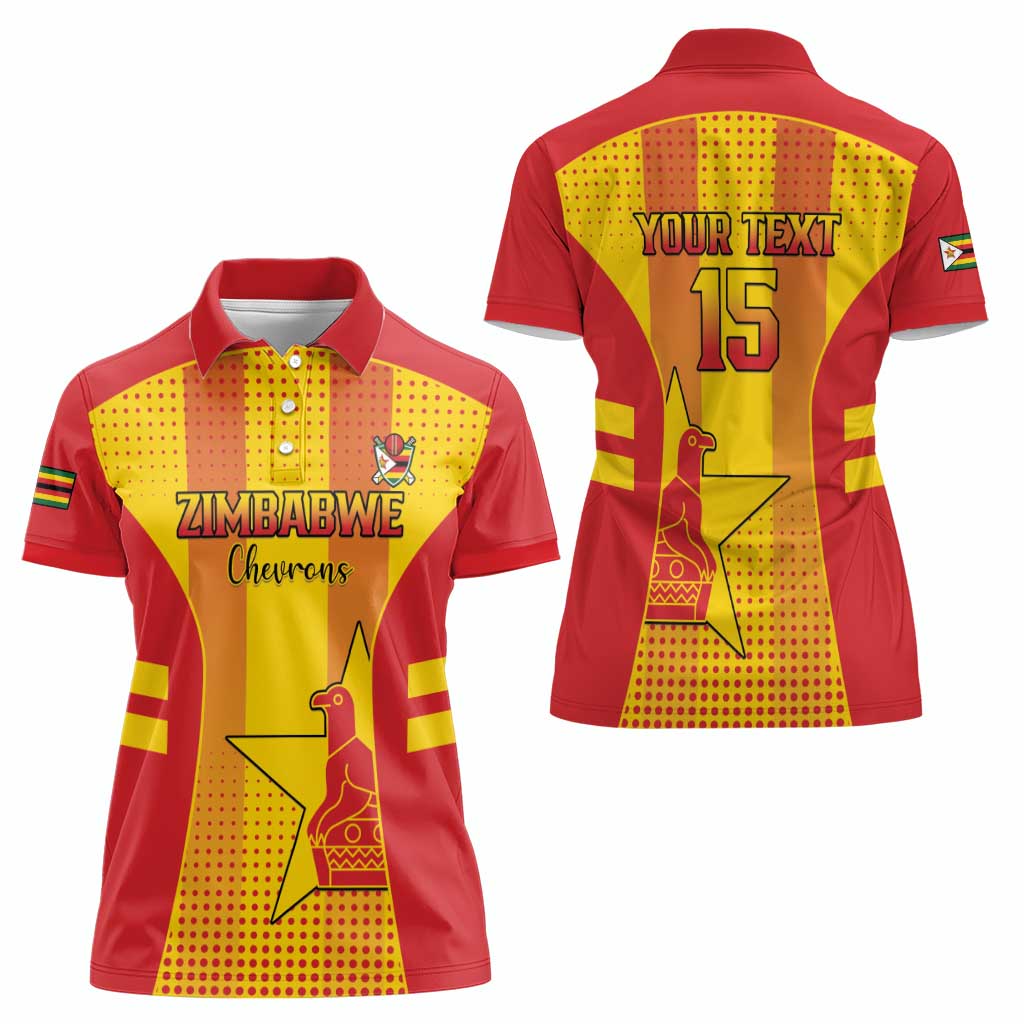 Custom Zimbabwe Cricket Women Polo Shirt Go Champions - Wonder Print Shop