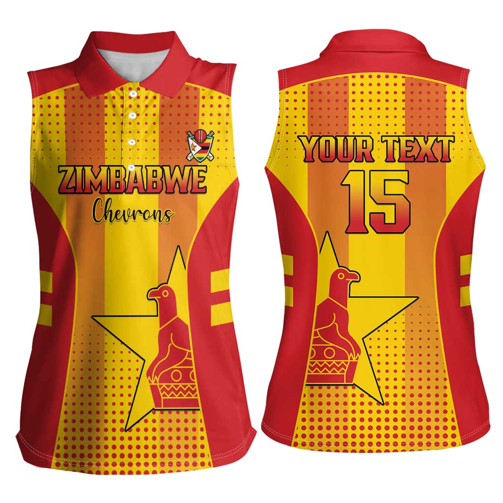 Custom Zimbabwe Cricket Women Sleeveless Polo Shirt Go Champions - Wonder Print Shop